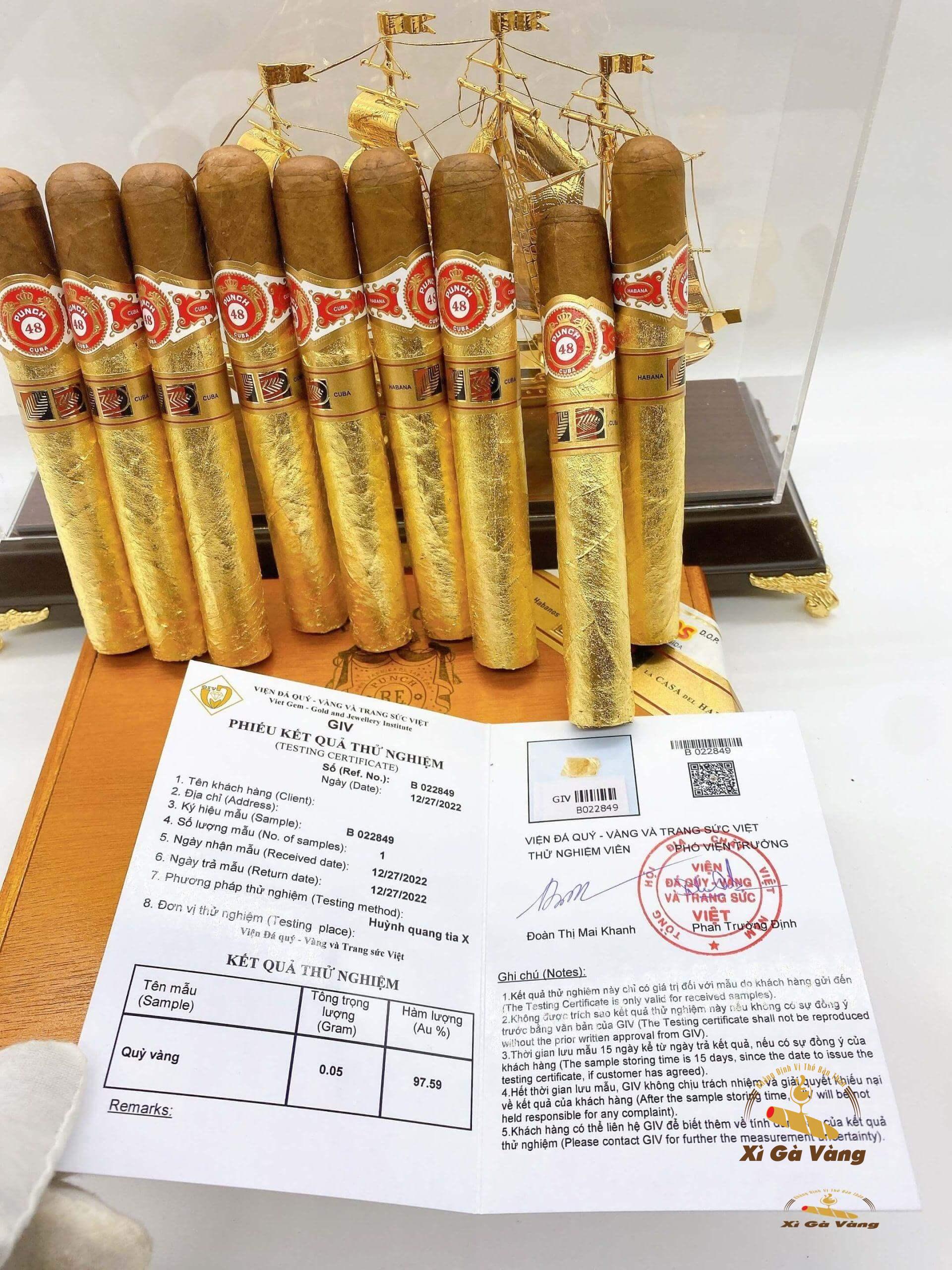 Mua xì gà dát vàng Punch 48 chính hãng tại xì gà